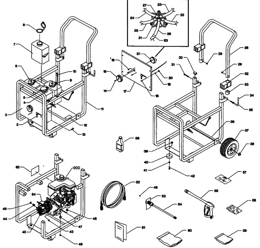 Craftsman Pressure Washer 580768030 Parts 1212-0 2250 psi